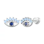 Pandora Style Devil Eyes Dwustronne Kolczyki na Sztyftach - SCE1581