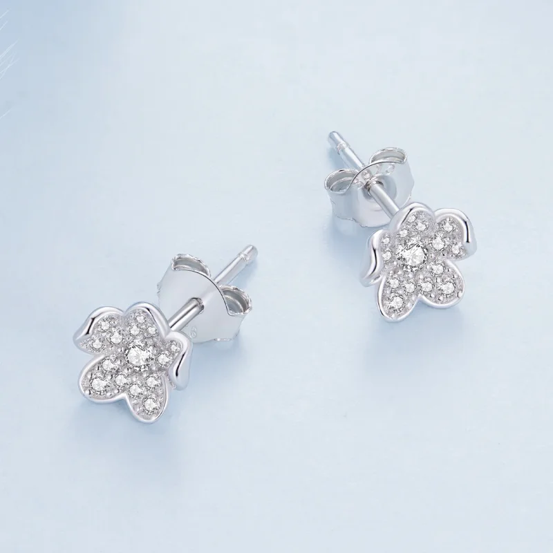 (zdjęcie do) Pandora Style Diamentowe kolczyki w kształcie kwiatów - BSE855 - Wyświetl 3