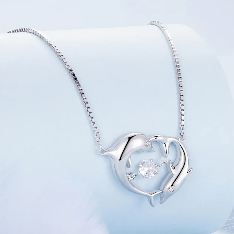 (zdjęcie do) Pandora Style Dolphin Smart Necklace - BSN340 - Wyświetl 2