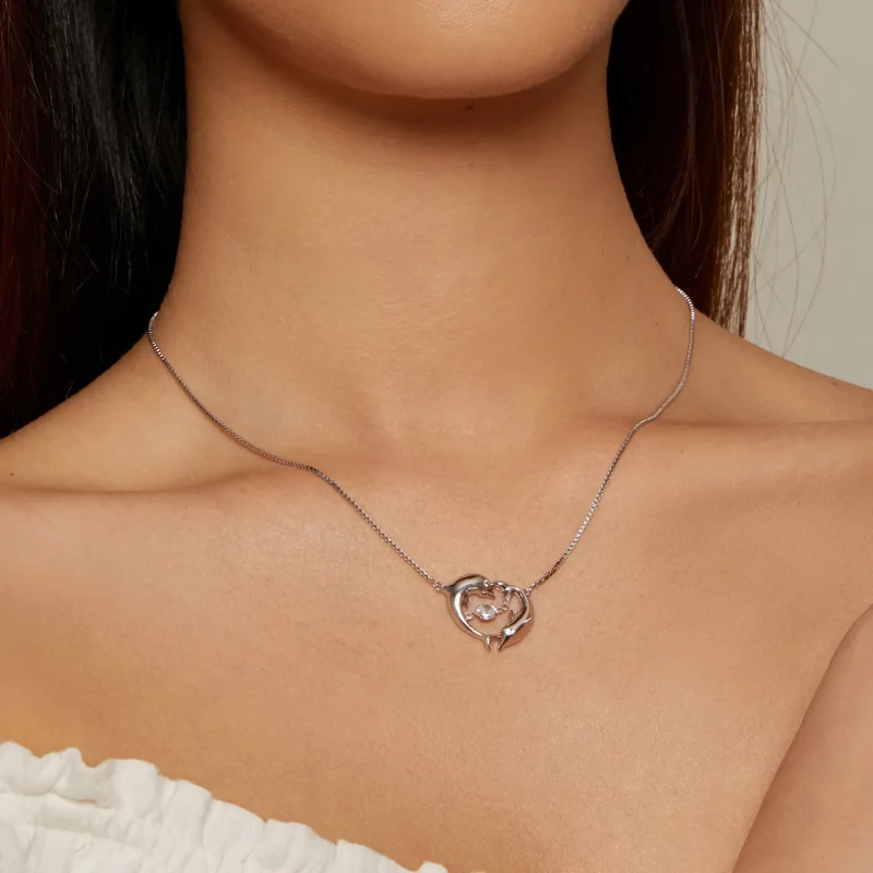 (zdjęcie do) Pandora Style Dolphin Smart Necklace - BSN340 - Wyświetl 6