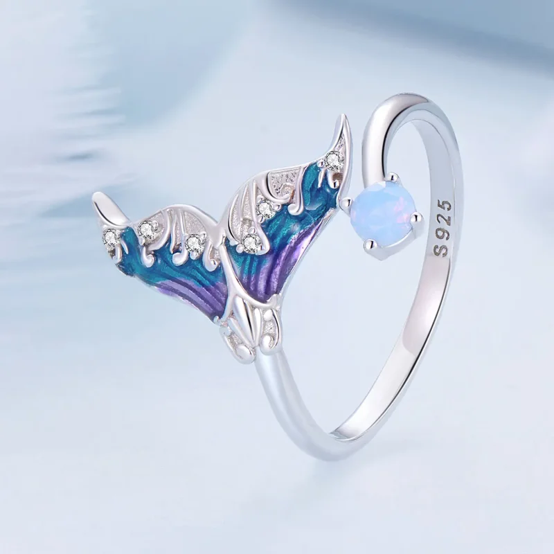 (zdjęcie do) Pandora Style Dream Mermaid Open Ring - BSR494-E - Wyświetl 2