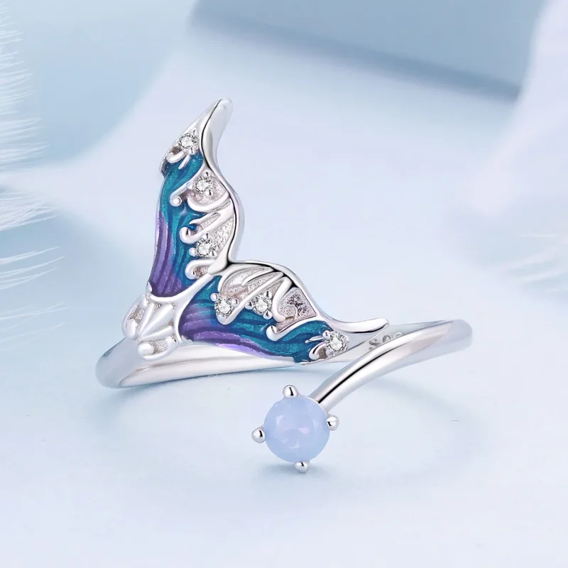 (zdjęcie do) Pandora Style Dream Mermaid Open Ring - BSR494-E - Wyświetl 3