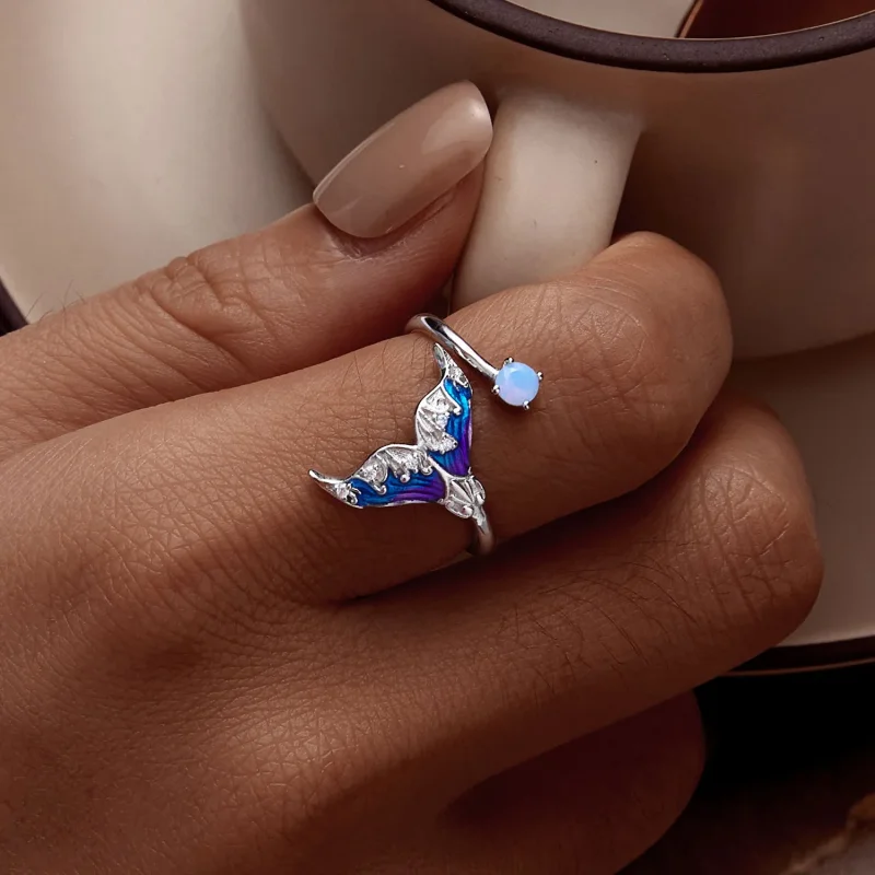 (zdjęcie do) Pandora Style Dream Mermaid Open Ring - BSR494-E - Wyświetl 6