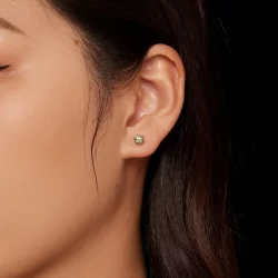 Pandora Style Emeraldmoissanite Kolczyki - MSE025-SGN