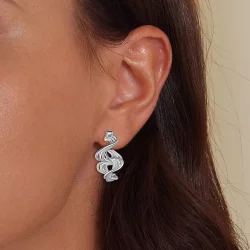 Pandora Style Fale Kolczyki Hoop - BSE907