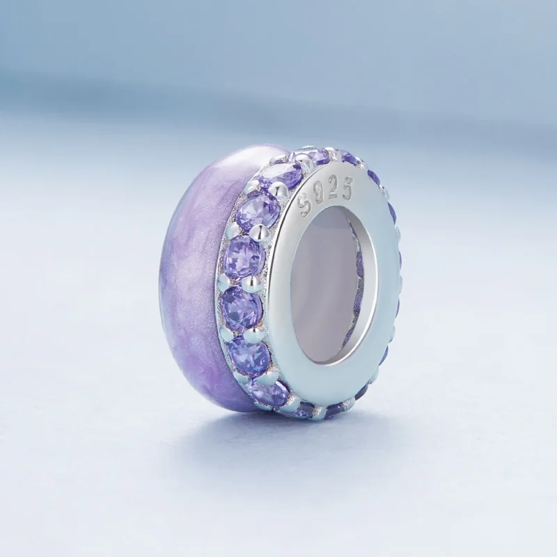 (zdjęcie do) Pandora Style Fioletowa Podwójna Warstwa Silikonowego Spaceru - BSC883-VT - Wyświetl 2