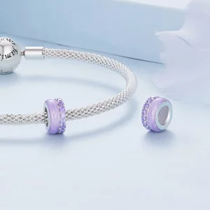 Pandora Style Fioletowa Podwójna Warstwa Silikonowego Spaceru - BSC883-VT