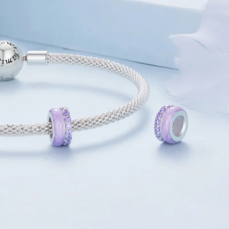 (zdjęcie do) Pandora Style Fioletowa Podwójna Warstwa Silikonowego Spaceru - BSC883-VT - Wyświetl 4