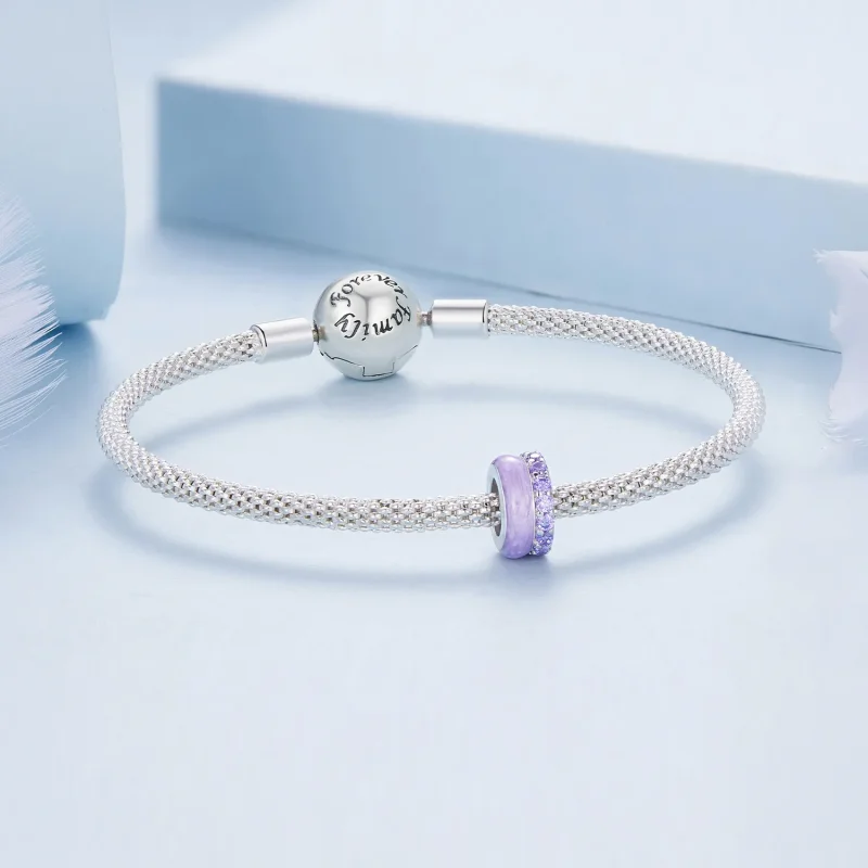 (zdjęcie do) Pandora Style Fioletowa Podwójna Warstwa Silikonowego Spaceru - BSC883-VT - Wyświetl 5