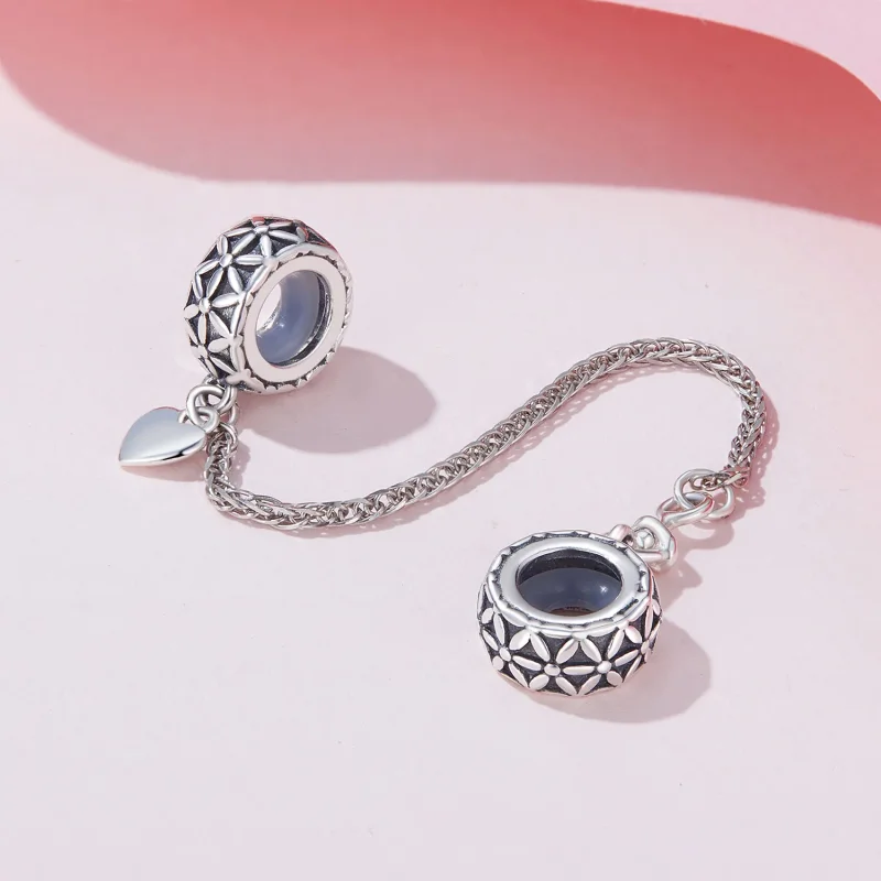 (zdjęcie do) Pandora Style Flower of Life - Bezpieczny łańcuch z silikonu - SCC2632 - Wyświetl 2