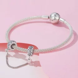 Pandora Style Flower of Life - Bezpieczny łańcuch z silikonu - SCC2632