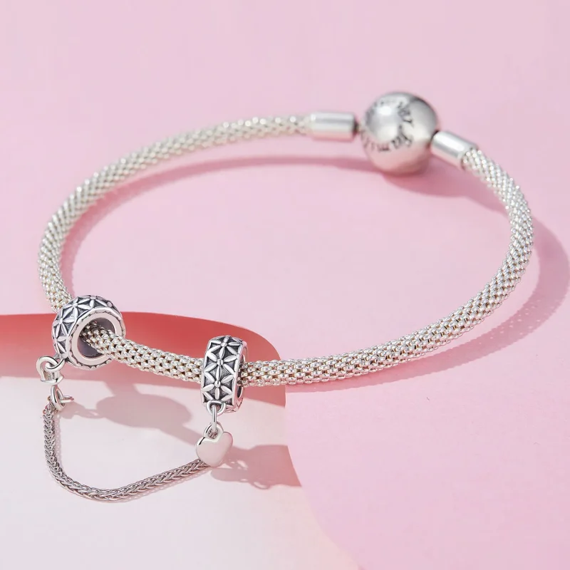 (zdjęcie do) Pandora Style Flower of Life - Bezpieczny łańcuch z silikonu - SCC2632 - Wyświetl 3
