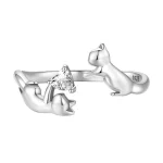 Pandora Style Grający z kotami Otwarty Pierścionek - SCR916