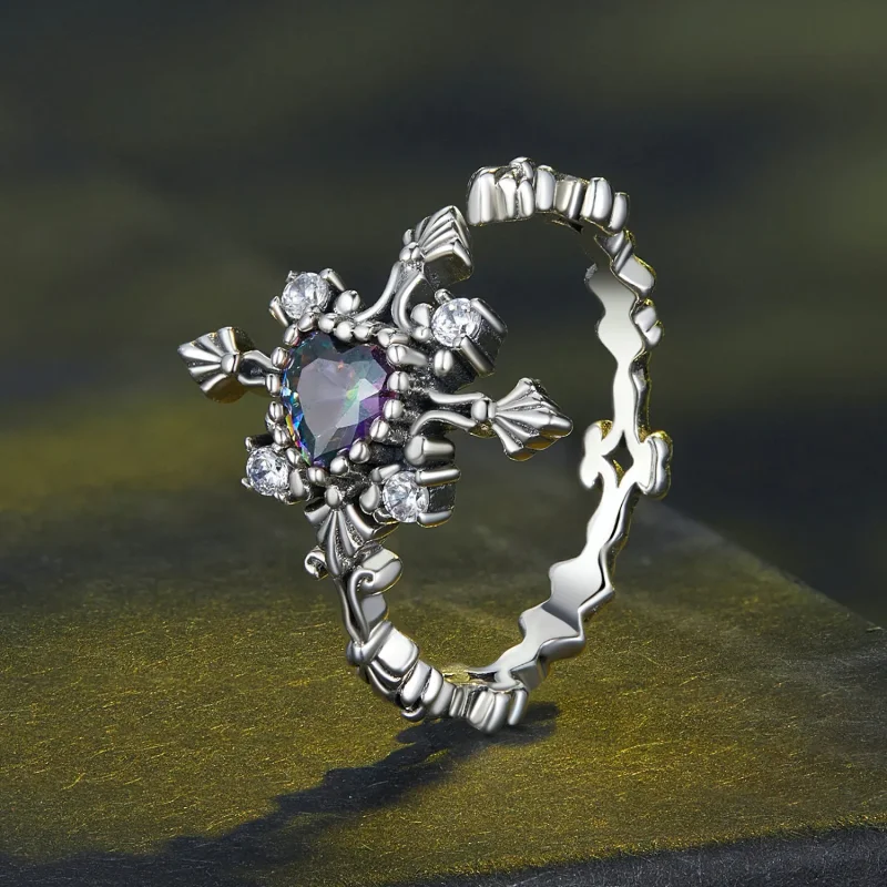 (zdjęcie do) Pandora Style Halloween Cross Ring - BSR482-E - Wyświetl 2