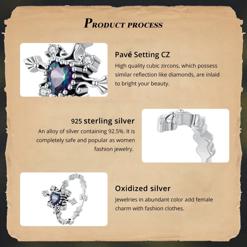 (zdjęcie do) Pandora Style Halloween Cross Ring - BSR482-E - Wyświetl 4