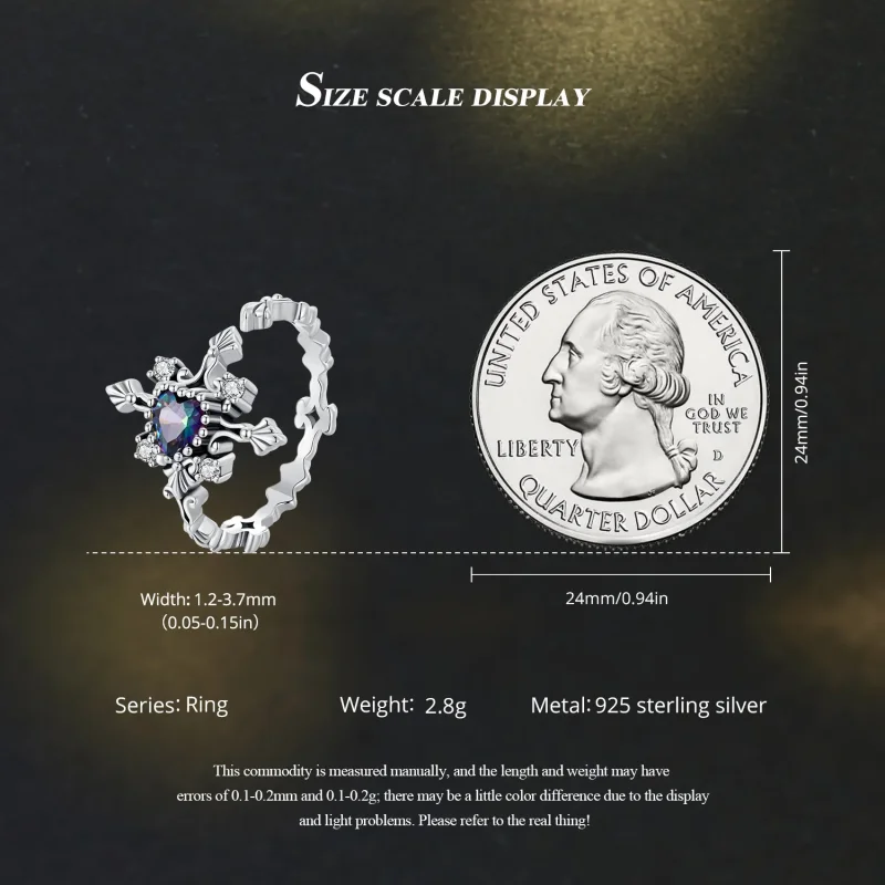 (zdjęcie do) Pandora Style Halloween Cross Ring - BSR482-E - Wyświetl 6