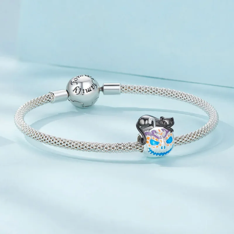 (zdjęcie do) Pandora Style Halloween Jack-O-Lantern Charm - SCC2626 - Wyświetl 5