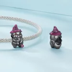 Pandora Style Halloween Witch Cat Charm - SCC2625