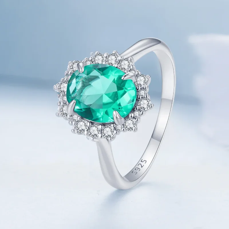 (zdjęcie do) Pandora Style Jasnozielony Pierścionek z Falem - BSR448 - Wyświetl 2