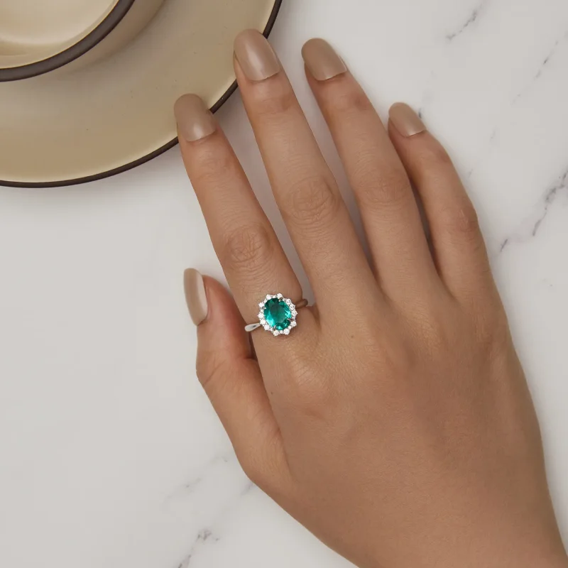 (zdjęcie do) Pandora Style Jasnozielony Pierścionek z Falem - BSR448 - Wyświetl 5