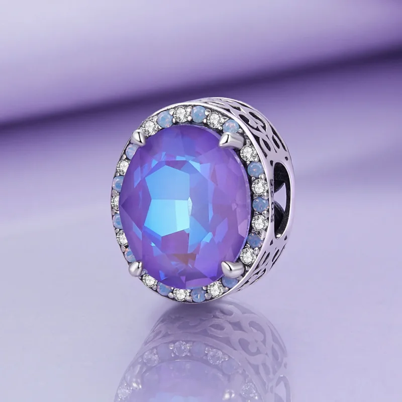 (zdjęcie do) Pandora Style Klips z Kamykiem Księżycowym - BSC891 - Wyświetl 2