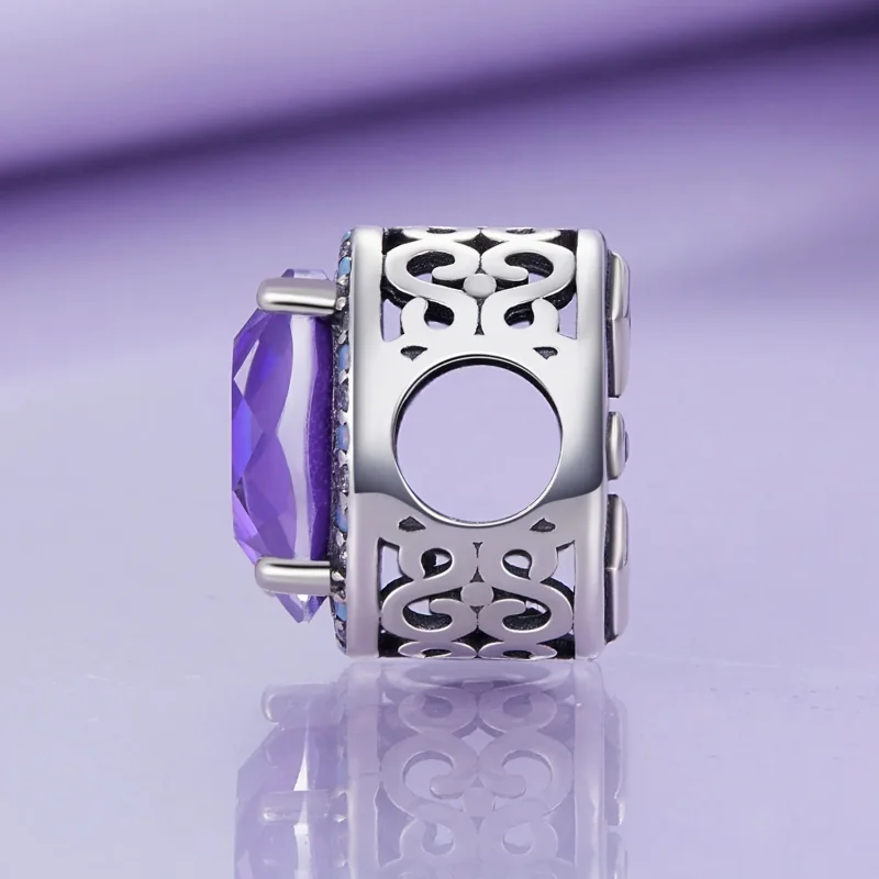 (zdjęcie do) Pandora Style Klips z Kamykiem Księżycowym - BSC891 - Wyświetl 3