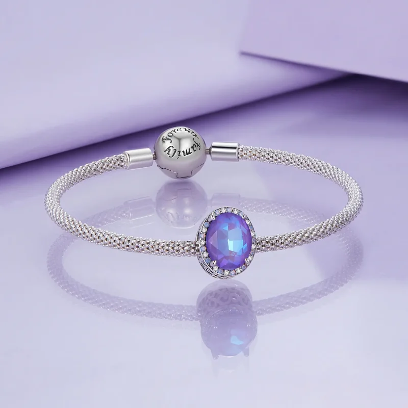 (zdjęcie do) Pandora Style Klips z Kamykiem Księżycowym - BSC891 - Wyświetl 5