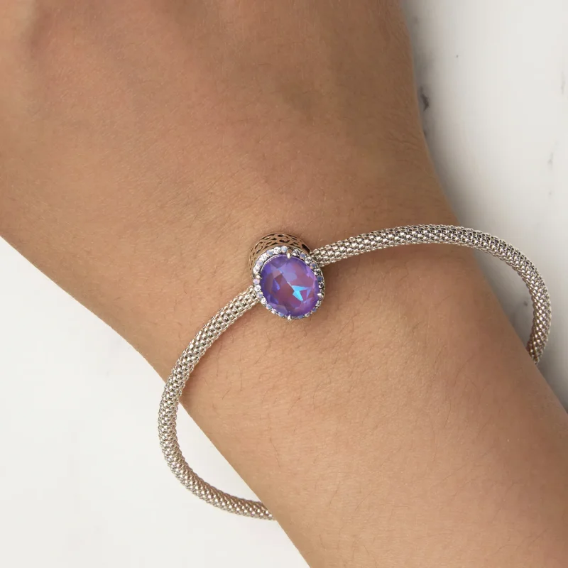(zdjęcie do) Pandora Style Klips z Kamykiem Księżycowym - BSC891 - Wyświetl 7