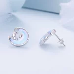 Pandora Style Kocie Kolczyki z Księżycem - BSE913