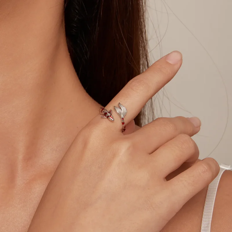(zdjęcie do) Pandora Style Koi Otwarte Pierścień - BSR474-E - Wyświetl 5