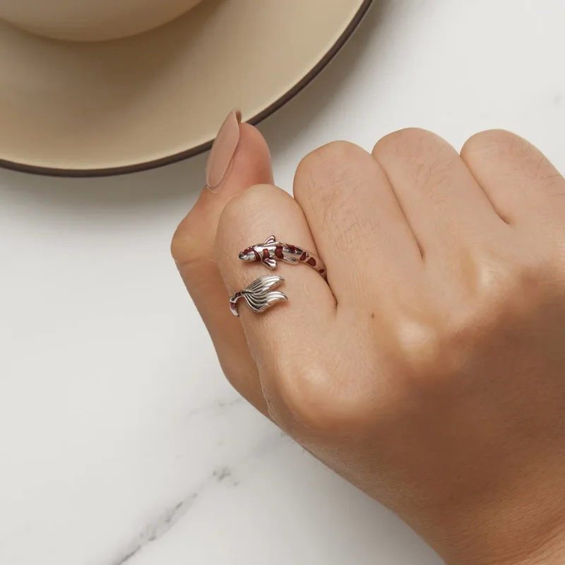 (zdjęcie do) Pandora Style Koi Otwarte Pierścień - BSR474-E - Wyświetl 7