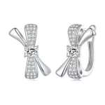 Pandora Style Kolczyki Hoop z Kokardą - BSE810