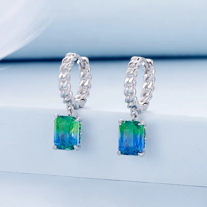 (zdjęcie do) Pandora Style Kolczyki na Okrągłej Łańcuszce - BSE887 - Wyświetl 2