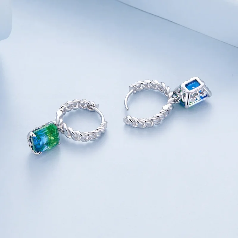 (zdjęcie do) Pandora Style Kolczyki na Okrągłej Łańcuszce - BSE887 - Wyświetl 4