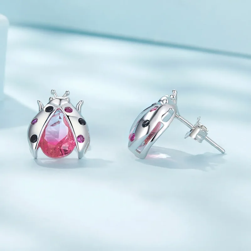 (zdjęcie do) Pandora Style Kolczyki Studs w kształcie Biedronki - SCE1634 - Wyświetl 4