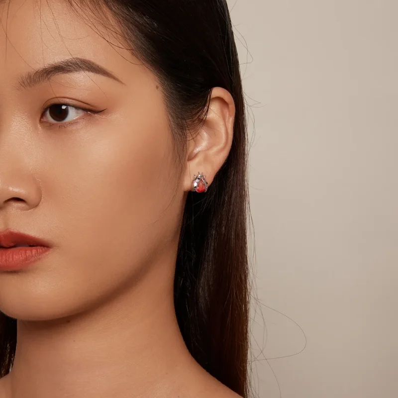 (zdjęcie do) Pandora Style Kolczyki Studs w kształcie Biedronki - SCE1634 - Wyświetl 6
