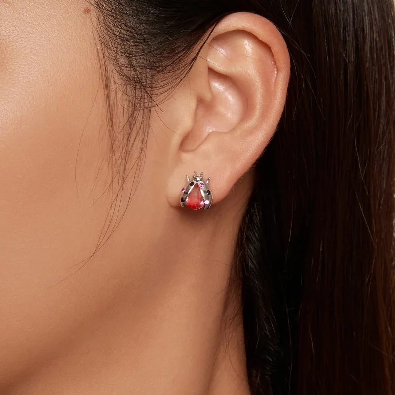 (zdjęcie do) Pandora Style Kolczyki Studs w kształcie Biedronki - SCE1634 - Wyświetl 7