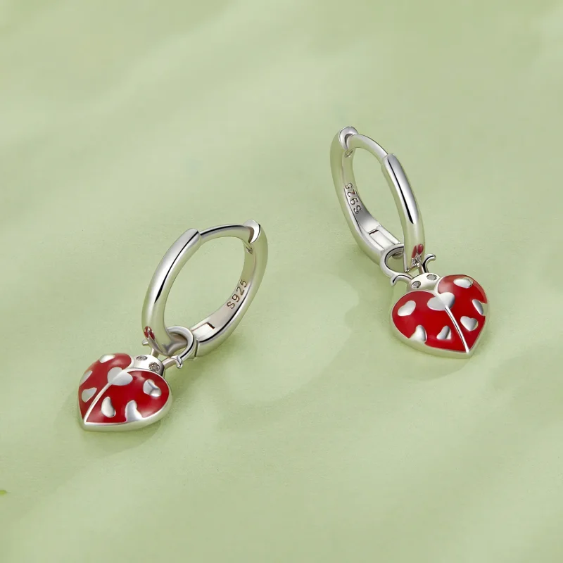 (zdjęcie do) Pandora Style Kolczyki w kształcie biedronki - SCE1573 - Wyświetl 3