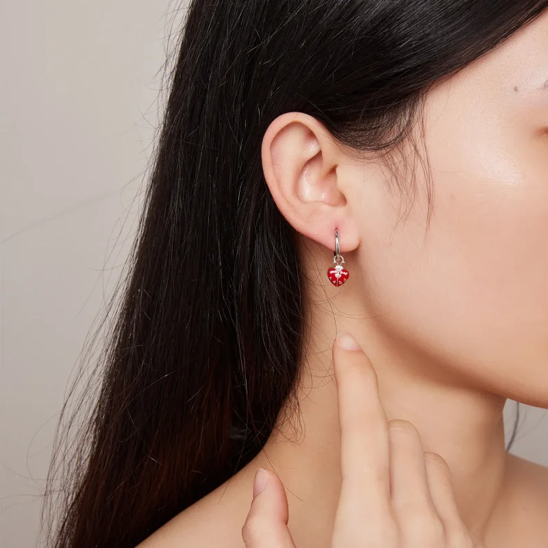 (zdjęcie do) Pandora Style Kolczyki w kształcie biedronki - SCE1573 - Wyświetl 6