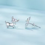 Pandora Style Kolczyki w kształcie Chihuahua - SCE1620