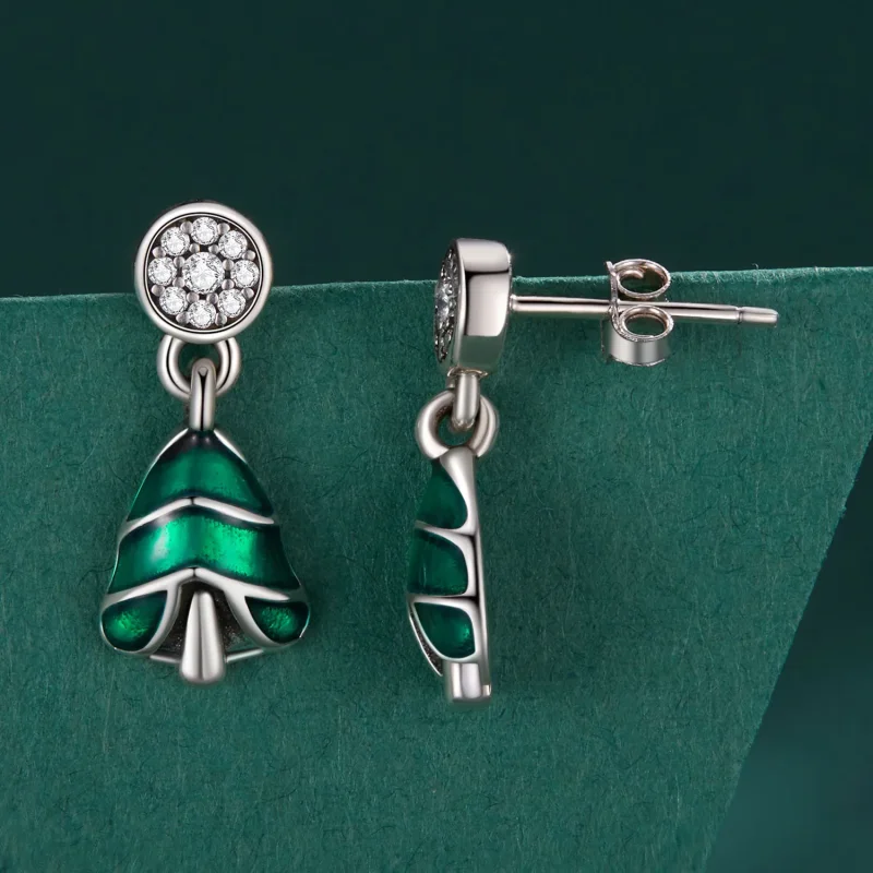 (zdjęcie do) Pandora Style Kolczyki w kształcie choinki - BSE919 - Wyświetl 3