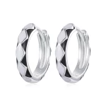 Pandora Style Kolczyki w kształcie diamentu z wzorem - SCE1611-BK