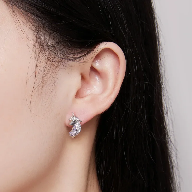 (zdjęcie do) Pandora Style Kolczyki w kształcie Jednorożca - BSE832 - Wyświetl 5