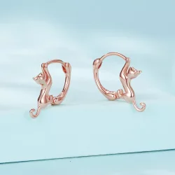 Pandora Style Kolczyki w kształcie kociego ucha - SCE1488-LC