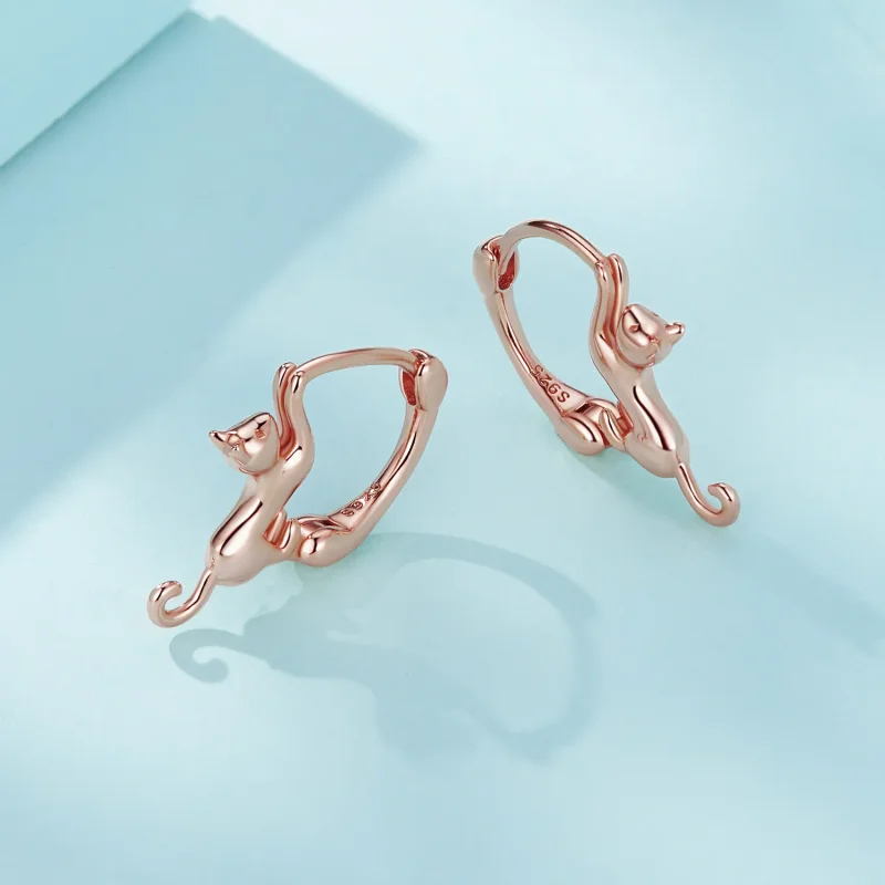 (zdjęcie do) Pandora Style Kolczyki w kształcie kociego ucha - SCE1488-LC - Wyświetl 3