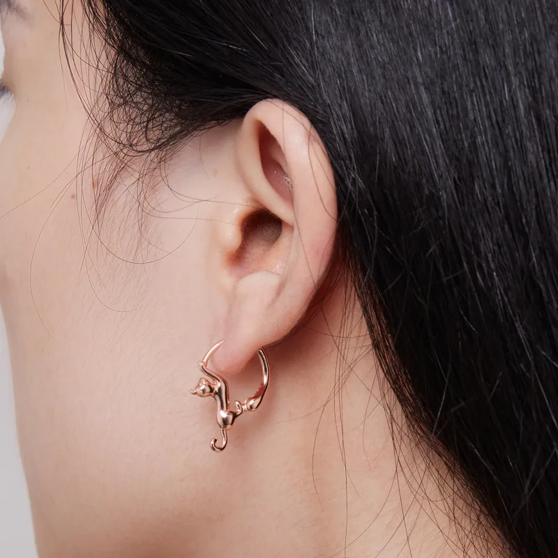 (zdjęcie do) Pandora Style Kolczyki w kształcie kociego ucha - SCE1488-LC - Wyświetl 7