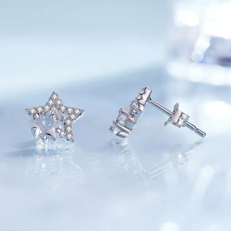 (zdjęcie do) Pandora Style Kolczyki z gwiazdkami - BSE878 - Wyświetl 4