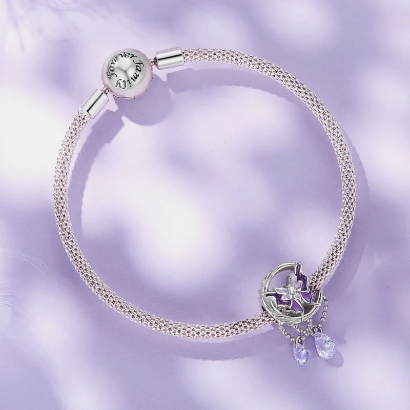 (zdjęcie do) Pandora-style Kolia Księżycowy Motyl - SCC2545 - Wyświetl 3
