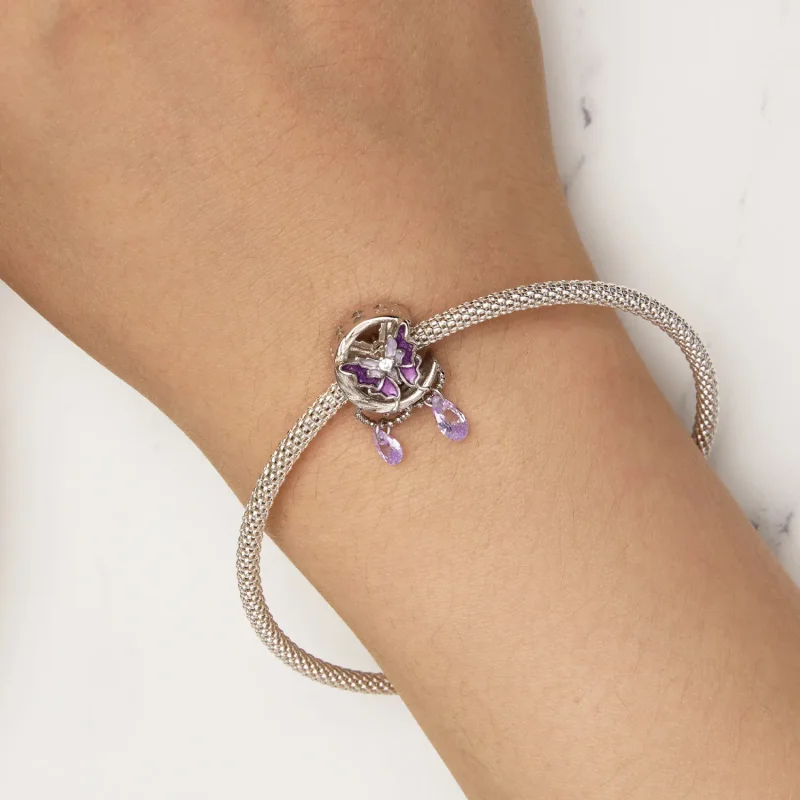 (zdjęcie do) Pandora-style Kolia Księżycowy Motyl - SCC2545 - Wyświetl 5