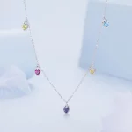 Pandora Style Kolorowy Naszyjnik z Serduszkiem - BSN320